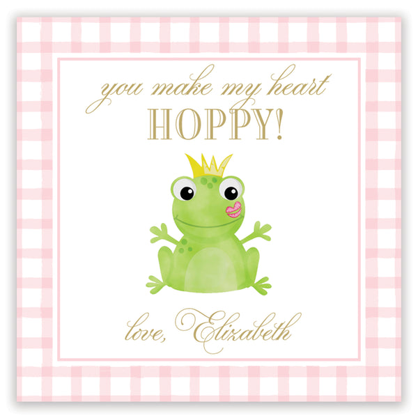 pink frog prince valentine card