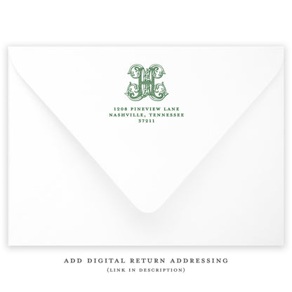 christmas tartan landscape holiday card