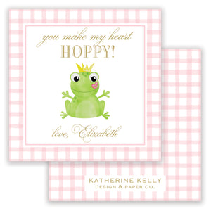 pink frog prince valentine card