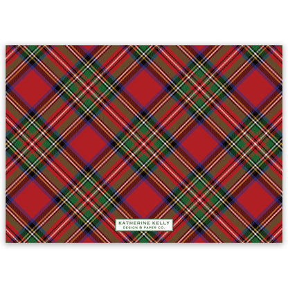 christmas tartan landscape holiday card