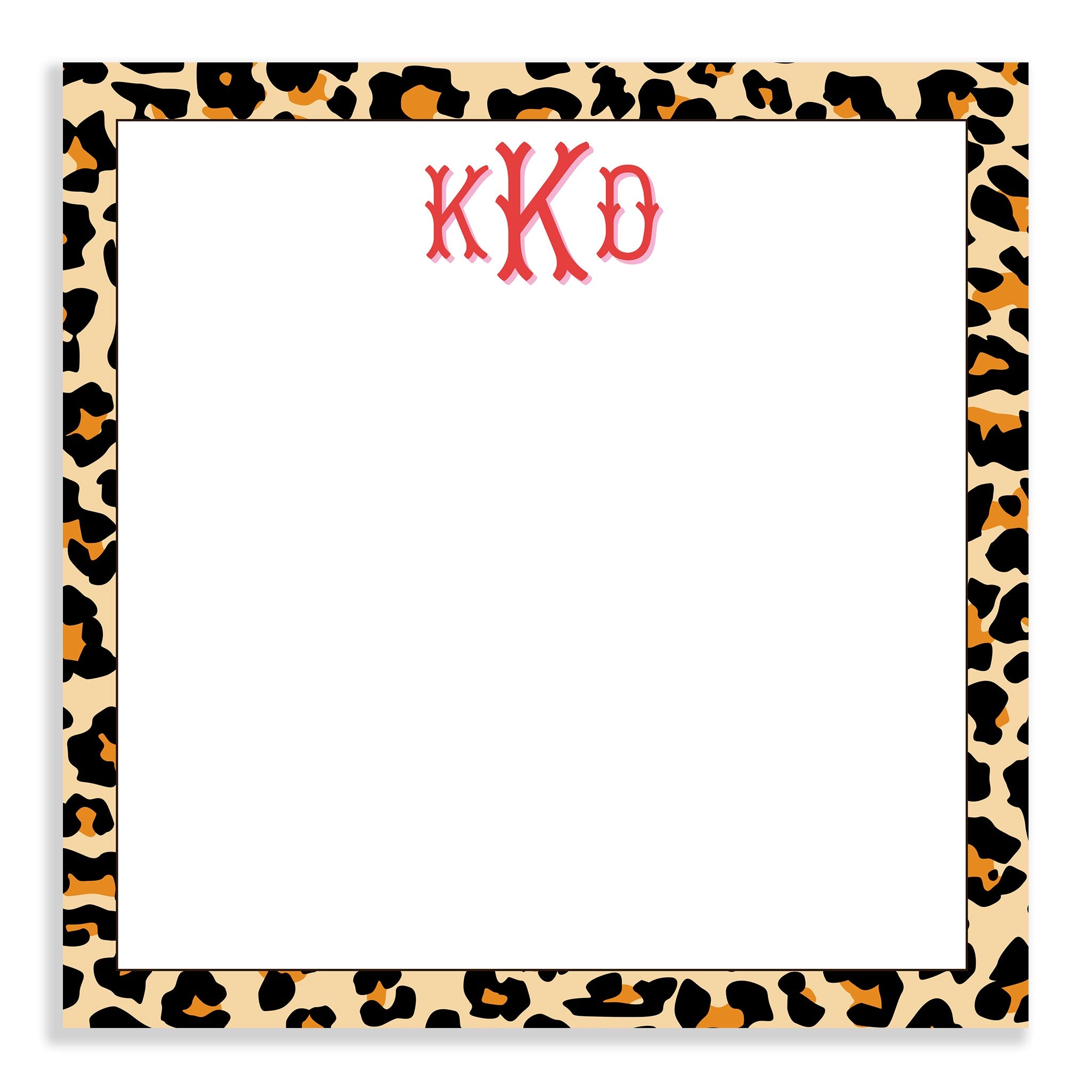 leopard square notepad