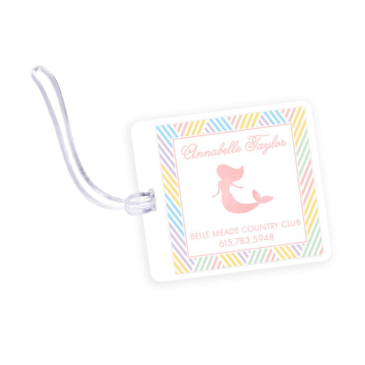 mermaid bag tag