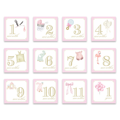 classic girl milestone cards