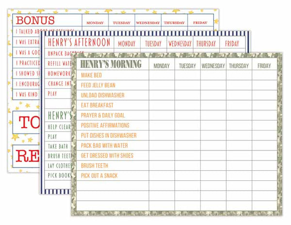 routine chart set - editable – Katherine Kelly Design